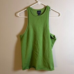 Scoop Womens XL Lime Green High Neck Racerback Sweater Tank Top SCWSW2409145A